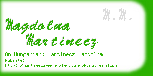 magdolna martinecz business card